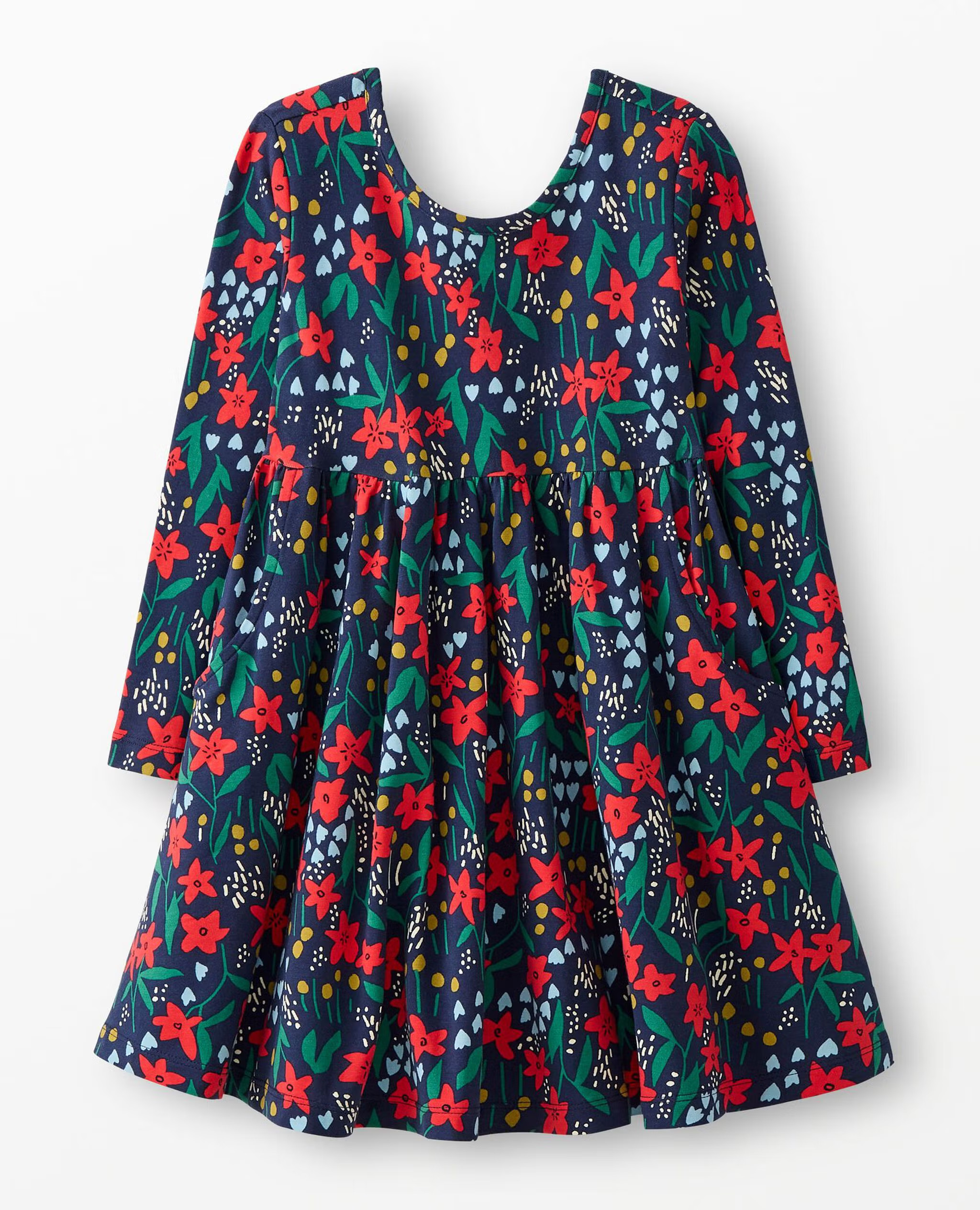 Holiday Long Sleeve Skater Dress with Pockets | Hanna Andersson