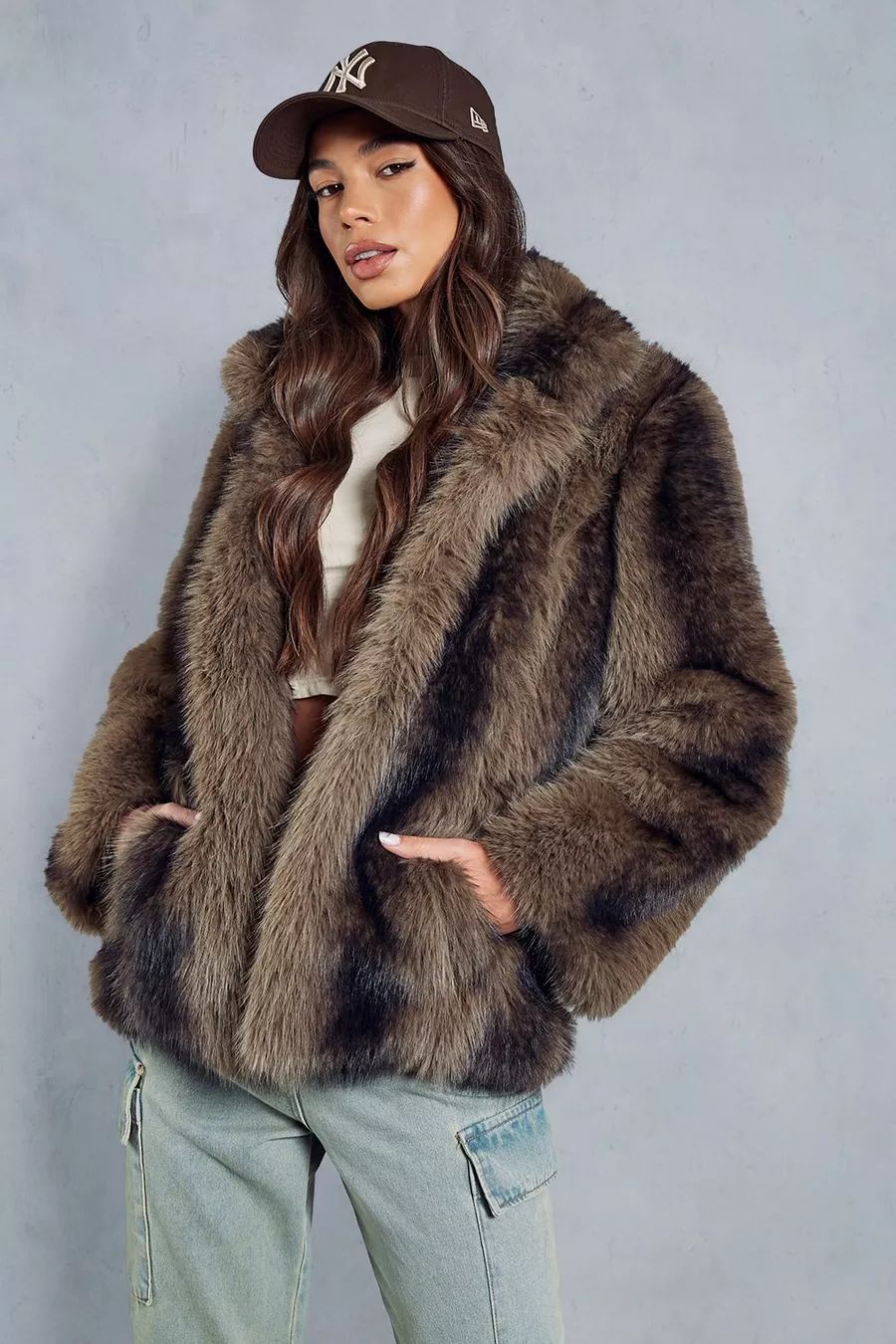 Premium Collared Faux Fur Coat | Boohoo.com (UK & IE)