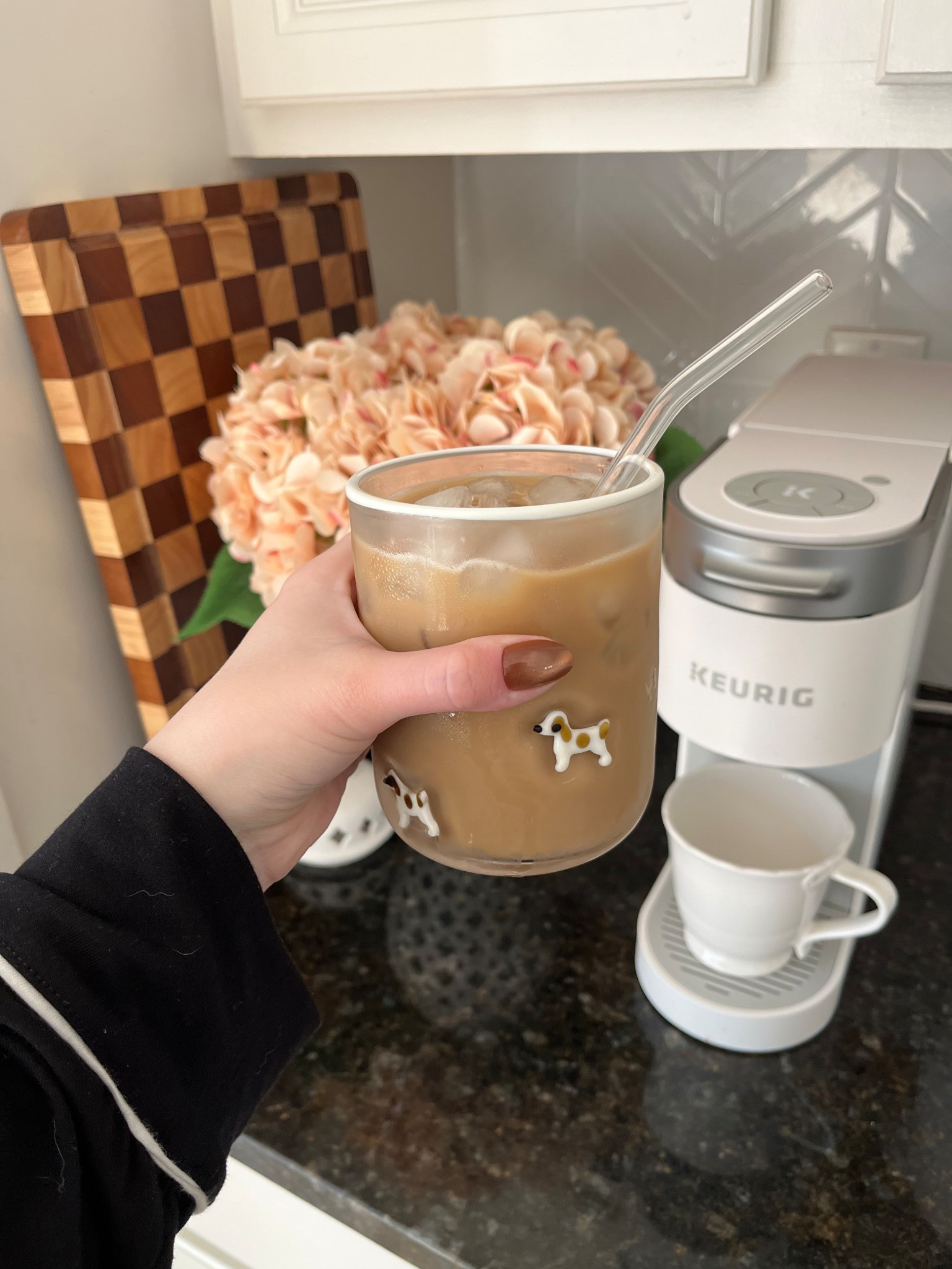 Fall morning coffee vibes ☕️🤎🐶

Anthropologie, icon juice glass, dog mom, iced latte cup, pajamas, matching pjs, lounge set, loungewear, neutral aesthetic, cozy at home 

#LTKSeasonal #LTKFindsUnder100