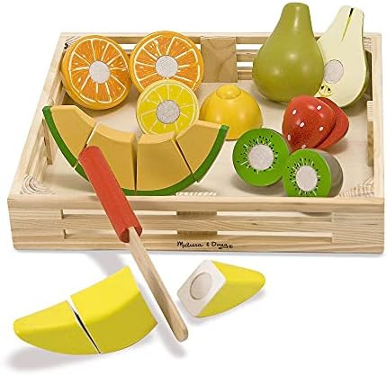 Melissa & Doug Cutting Fruit Set - Wooden Play Food Kitchen Accessory | Amazon (US)