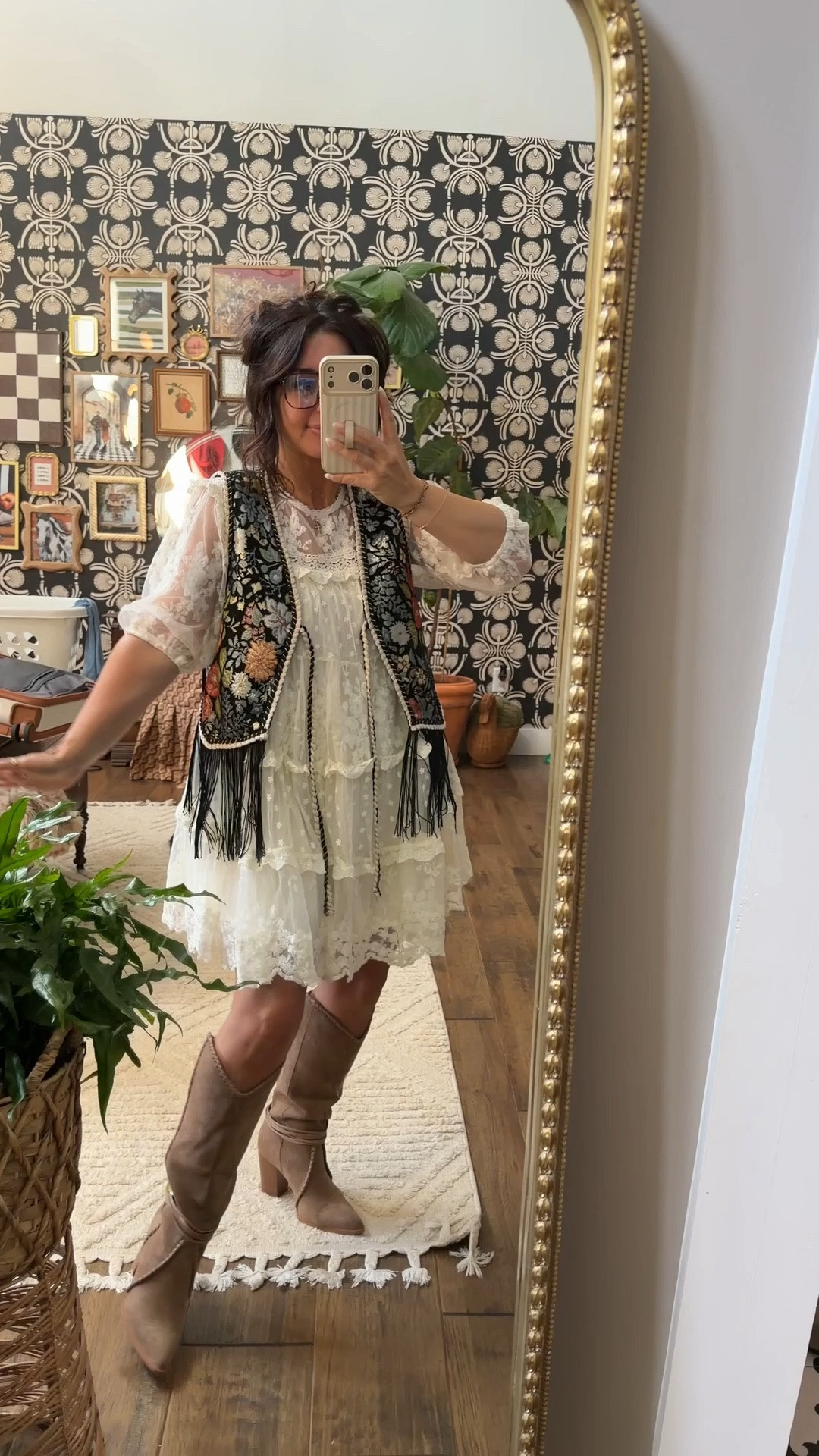 The best date night outfit. Love this dress from @VICI also these dupe boots are soooo good! Western dolce vita style for $50 boho western girl fall outfit

#LTKgrwm #LTKootd #LTKvlog