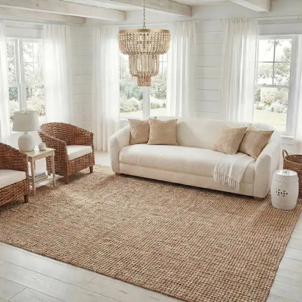 SAFAVIEH Handmade Natural Fiber Beacon Jute Rug - Bed Bath & Beyond - 8398413 | Bed Bath & Beyond