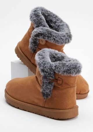 Tan Toggle Button Mid Cozy Boots | rue21