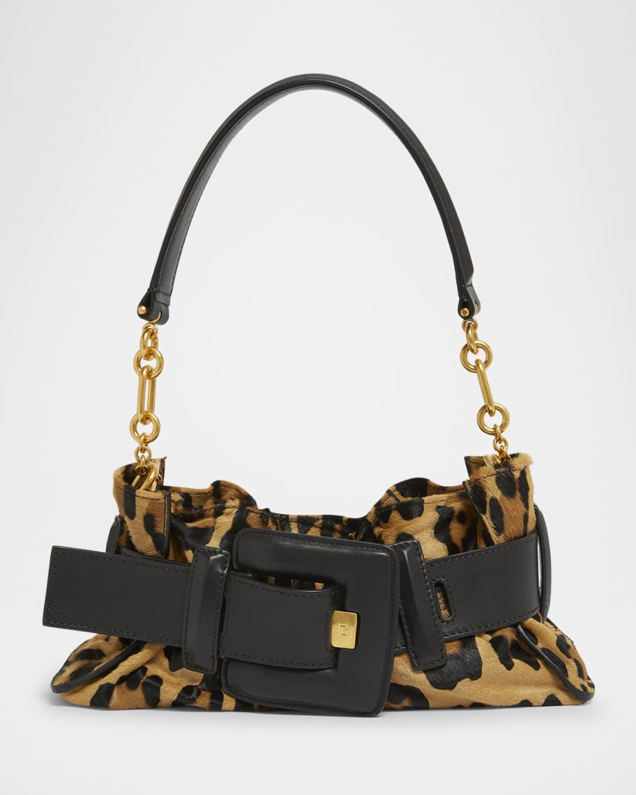 Anthem Mini Leopard Shoulder Bag in Calf Hair | Neiman Marcus