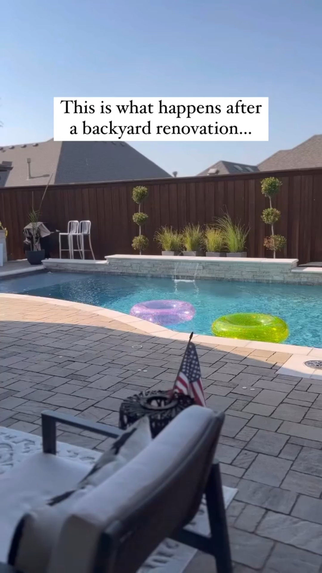 We completed our backyard renovation last summer where we replaced our pool pavers, tile, coping, and bottom! We’ve added some fun and kept some old favorites. We can’t wait to get back to our weekends out by the pool and soaking up the sunshine days! 

#backyardrenovation #homeimprovement #homeprojects #backyard #backyardpool #renovation #beforeandafter #howto #poolparty #summer #amazonhome #amazonfinds#LTKVideo 

Follow my shop @simplykatielynn on the @shop.LTK app to shop this post and get my exclusive app-only content!

#liketkit #LTKFamily #LTKHome
@shop.ltk
https://liketk.it/4NwEl
