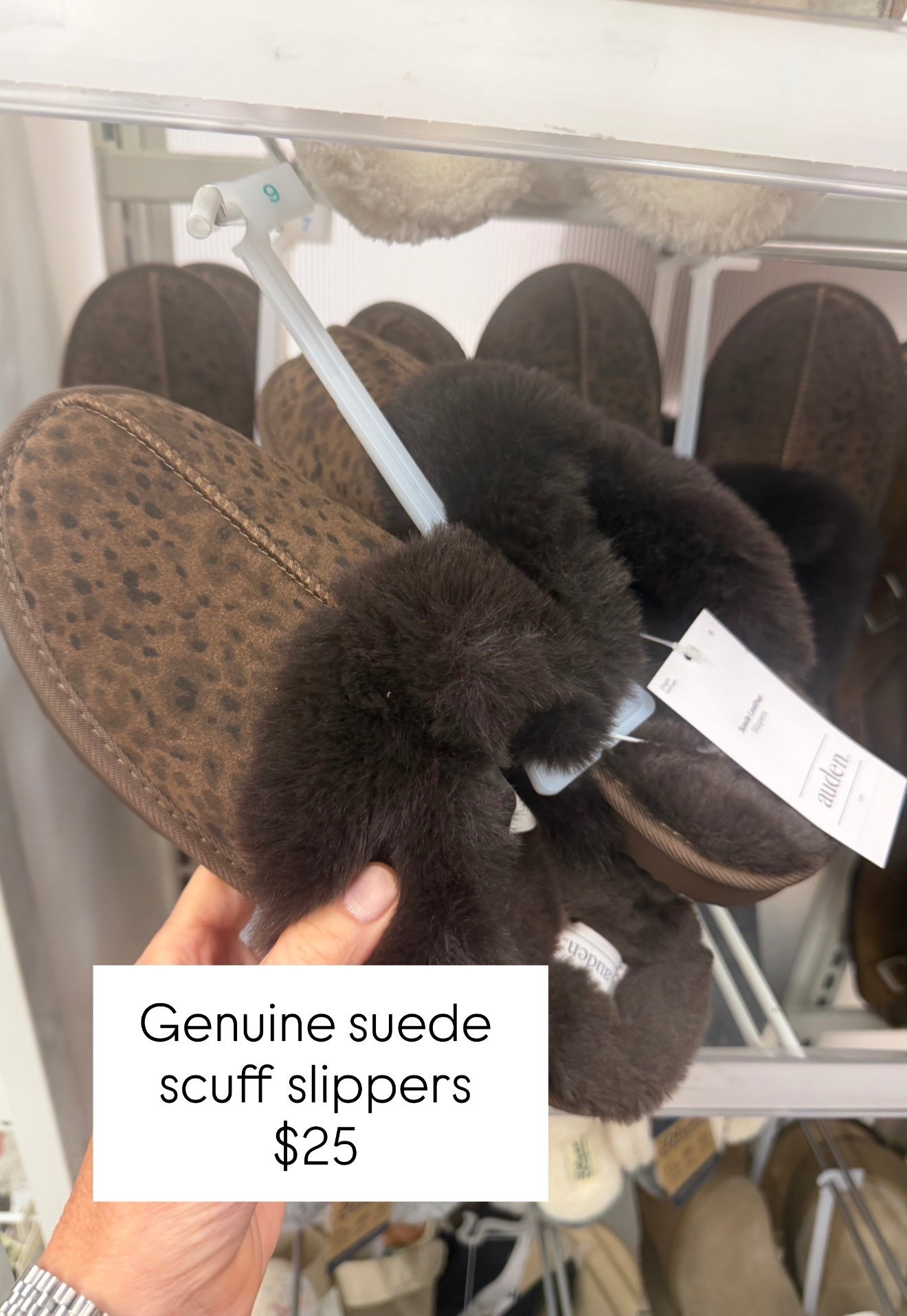 New at Target
Scuff slippers