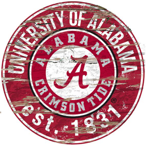 University of Alabama Crimson Tide Round Distressed - Etsy | Etsy (US)