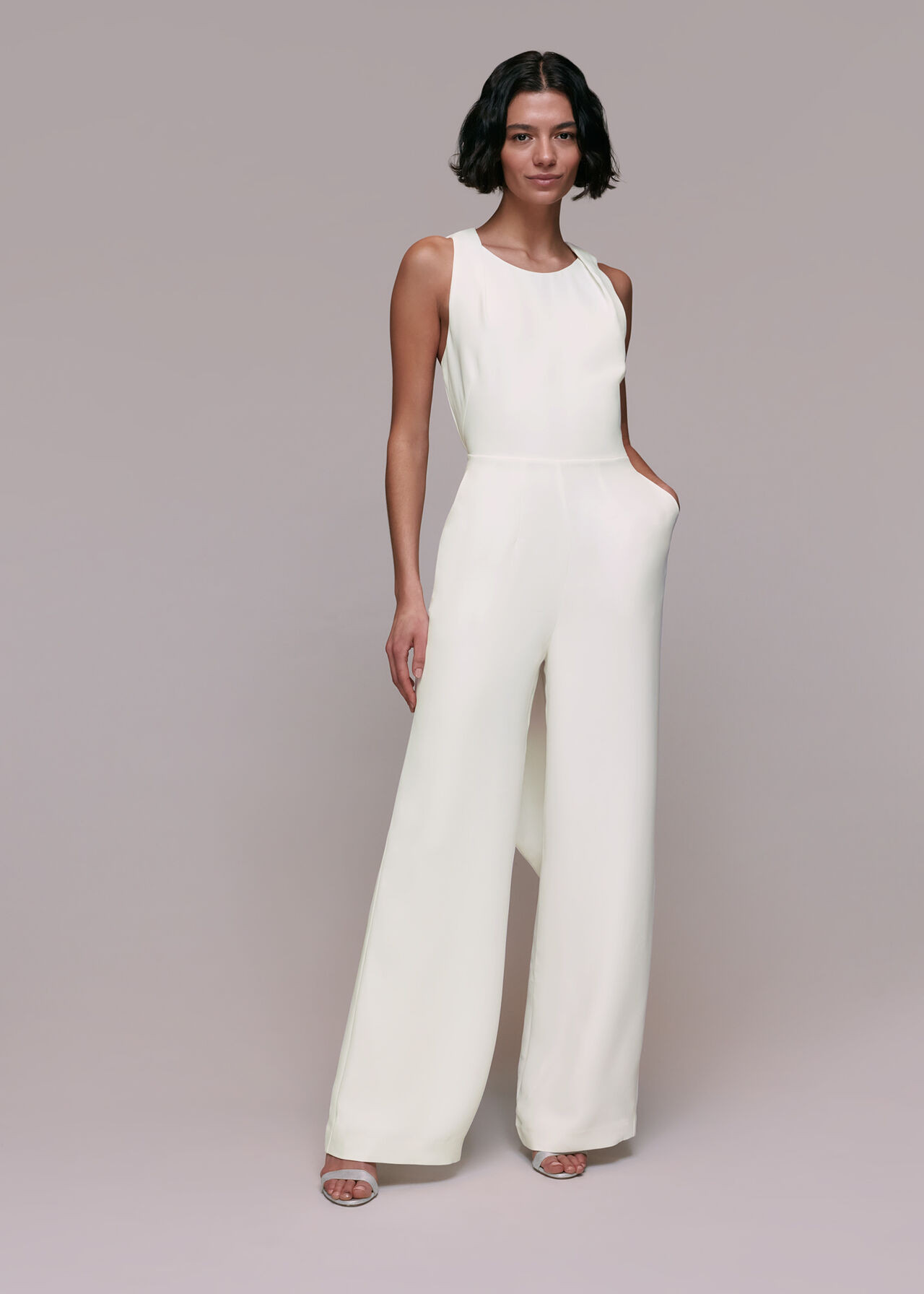 Ivory Thelma Wedding Jumpsuit | WHISTLES | Whistles | Whistles