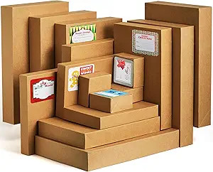 JOYIN 18 pcs Assorted Sizes Shirt Kraft Box with 16 pcs Gift Tag Stickers for Christmas, Holidays... | Amazon (US)