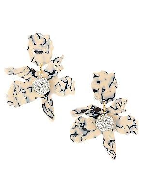 Lele Sadoughi Small 14K Goldplated & Crystal Lily Earrings | Saks Fifth Avenue