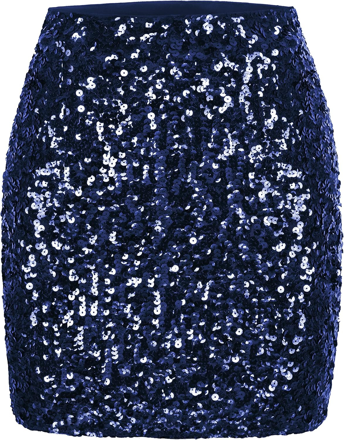 MANER Women's Sequin Skirt Sparkle Stretchy Bodycon Mini Skirts Night Out Party | Amazon (US)