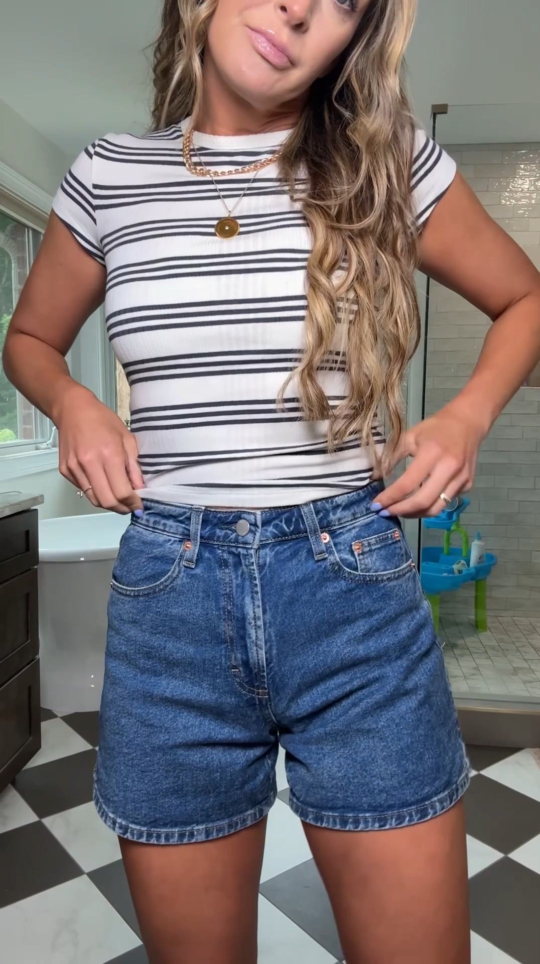 These target denim shorts are on sale for $22 today!! I’m obsessed with the fit. I wear a size 4. 

#LTKgrwm #LTKootd #LTKTall