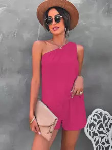 Solid One Shoulder Top & Shorts
   SKU: sw2204284496072228      
          (324 Reviews)
        ... | SHEIN