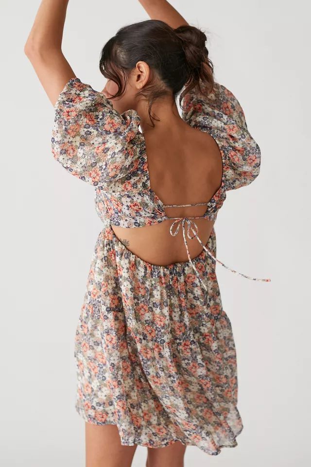 MINKPINK Arve Floral Babydoll Mini Dress | Urban Outfitters (US and RoW)