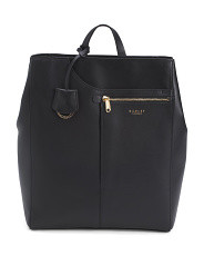 Calfskin Leather Medium Zip Top Backpack | Handbags | Marshalls | Marshalls