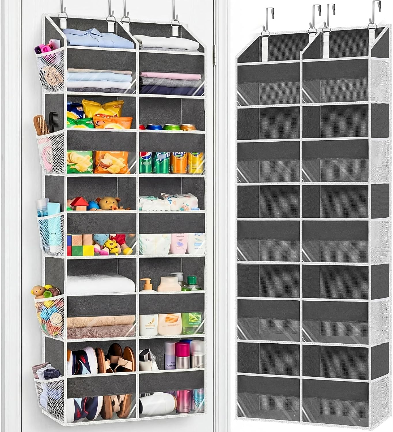 5-Tier Over Door Organizer, 10-Compartment Wide Storage Rack | Amazon (US)