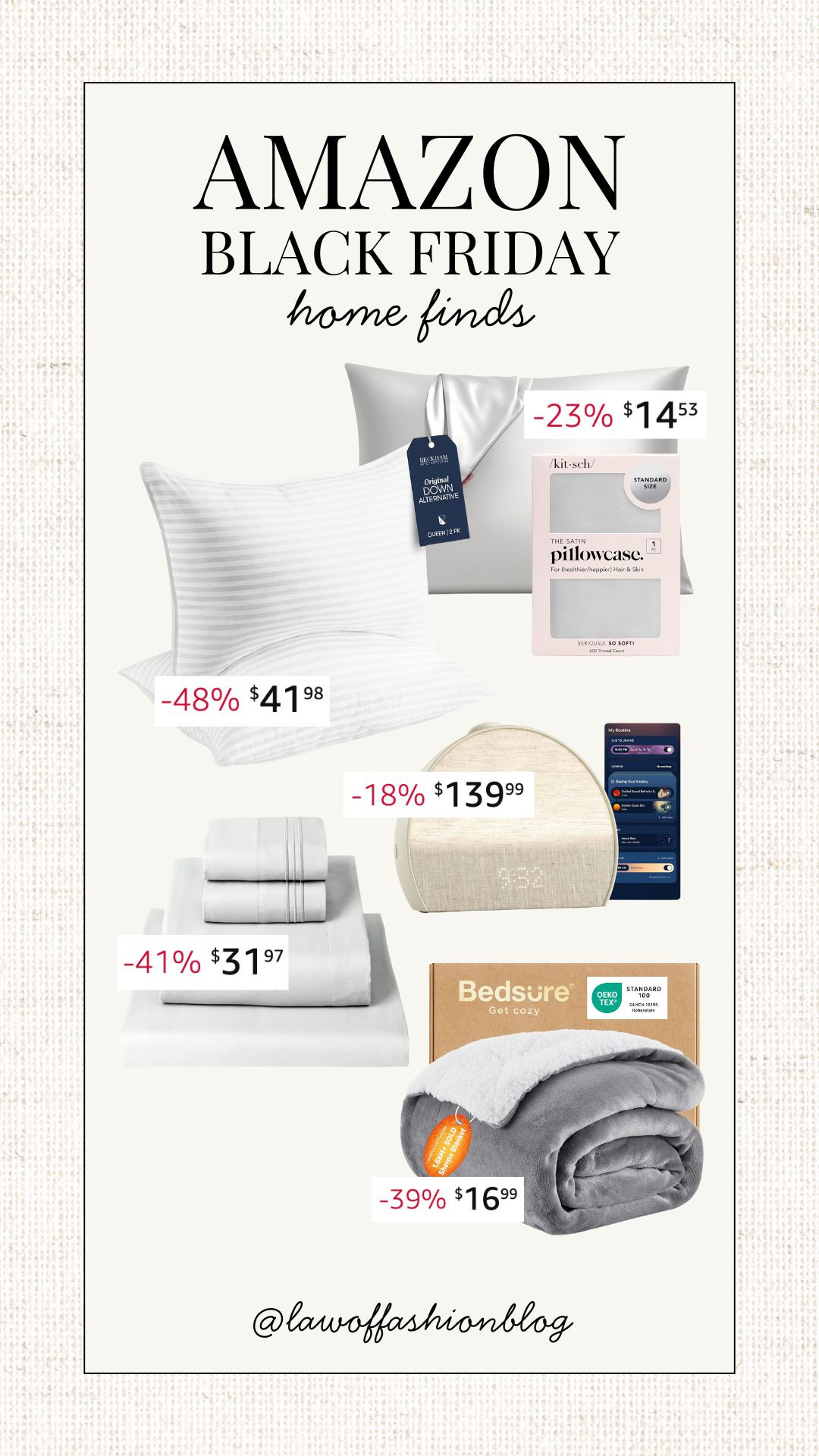 Amazon Black Friday home finds! Bedroom favorites, Hatch alarm clock, pillows, blanket, sheets, satin pillowcase, top-rated, best-selling, Christmas gift ideas, holiday gifting 

 #LTKCyberWeek #LTKHome #LTKSaleAlert