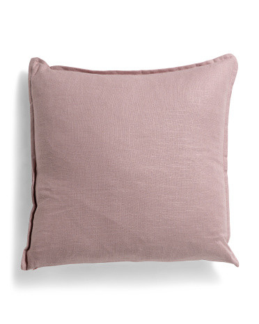 Made In Usa Linen Blend Luxe Feather Filled Mini Flange Pillow | TJ Maxx