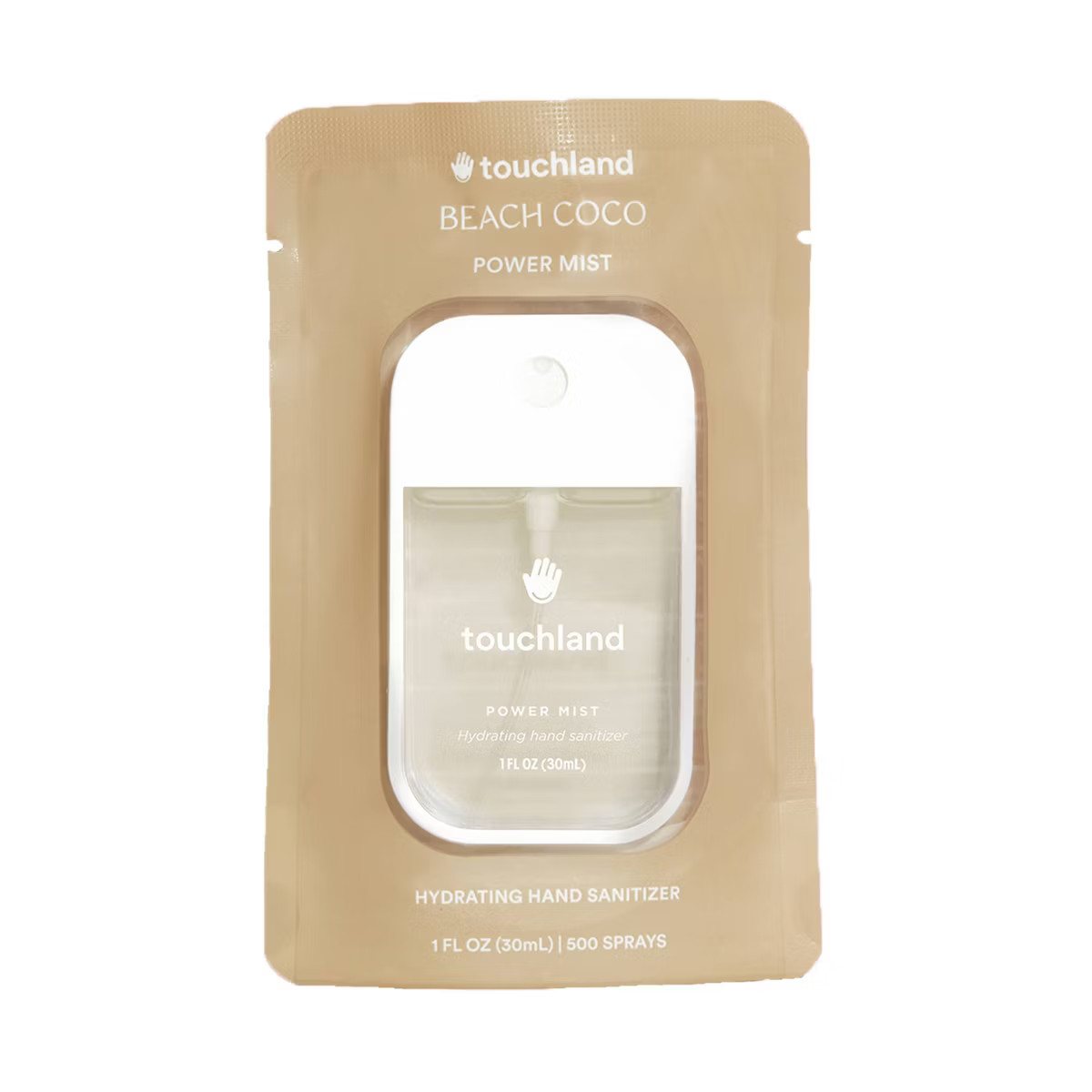 Touchland Power Mist Hydrating Hand Sanitizer - Beach Coco - Trial Size - 1 fl oz/500 sprays | Target
