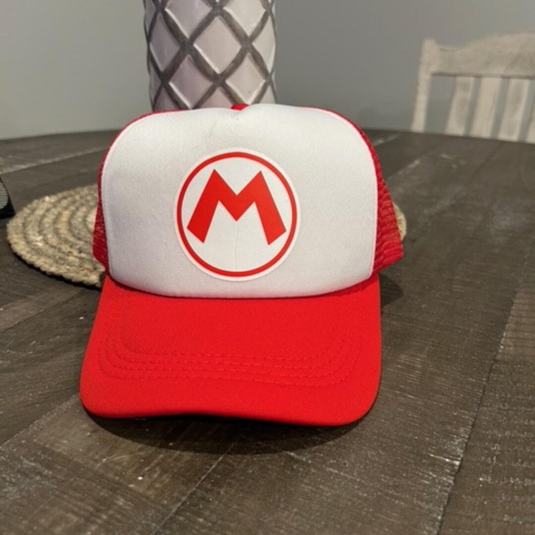 Mario - Inspired Custom Hat – Super Mario Gamer Cap With Power-ups & Villains – Retro Gaming ... | Etsy (US)
