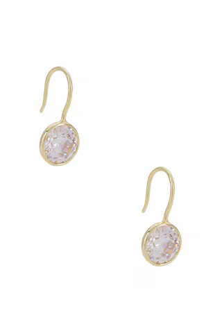 SHASHI Bezel Drop Earring in Gold from Revolve.com | Revolve Clothing (Global)