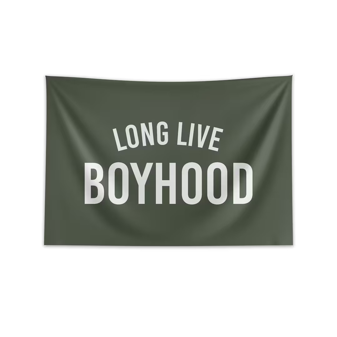 Long Live Boyhood Banner Flag, Boys Wall Banner, Boys Room Decor, Boyhood Flag, Kids Decor, Wall ... | Etsy (US)