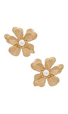 SHASHI Flower Earrings in Gold from Revolve.com | Revolve Clothing (Global)