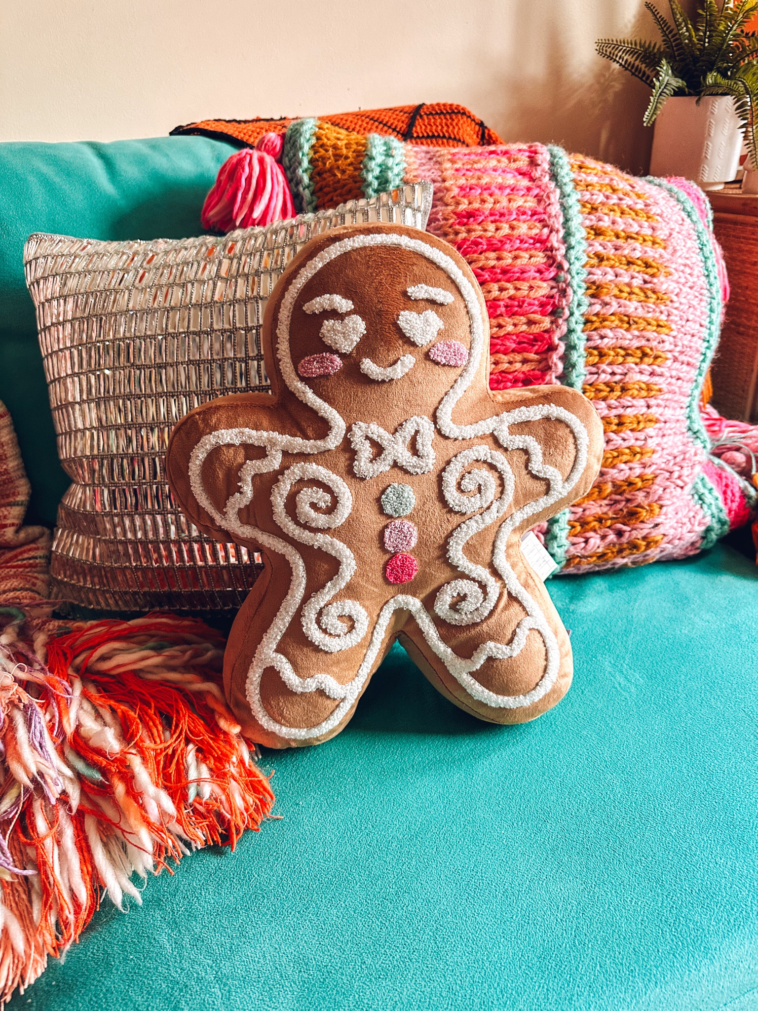 Gingerbread throw pillow!!!!! 

#LTKfindsunder50 #LTKSeasonal #LTKHolidaySale