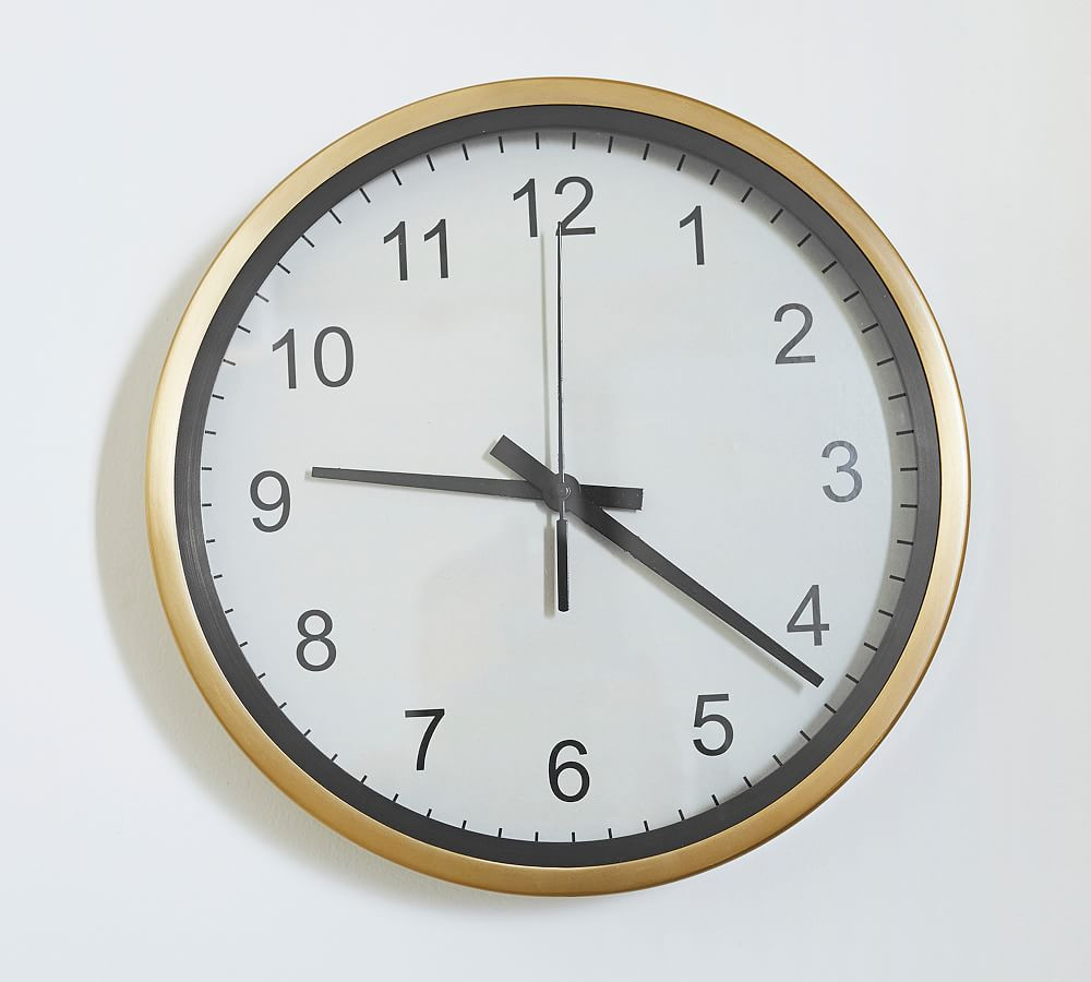 Classic Wall Clock - Brass | Pottery Barn (US)
