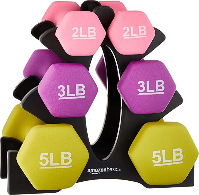 Amazon Basics Easy Grip Workout Dumbbell, Neoprene Coated, Various Sets and Weights available | Amazon (US)