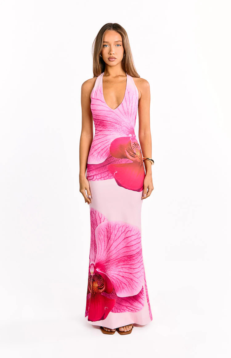 Eliana Pink Orchid Maxi Dress | Beginning Boutique | Beginning Boutique (US)