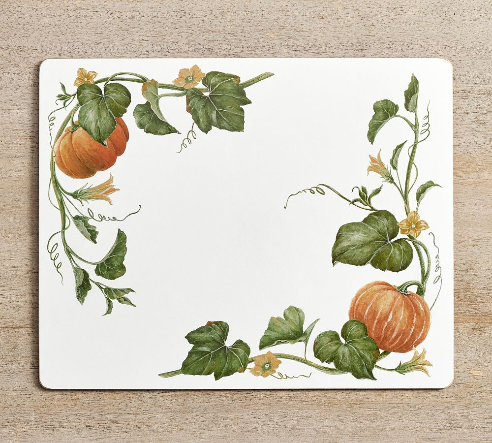 Rustic Pumpkin Cork Placemats | Pottery Barn (US)