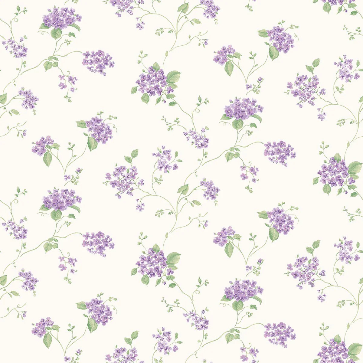 Galerie Hydrangea Trail Purple Lilac Wallpaper | DecoratorsBest