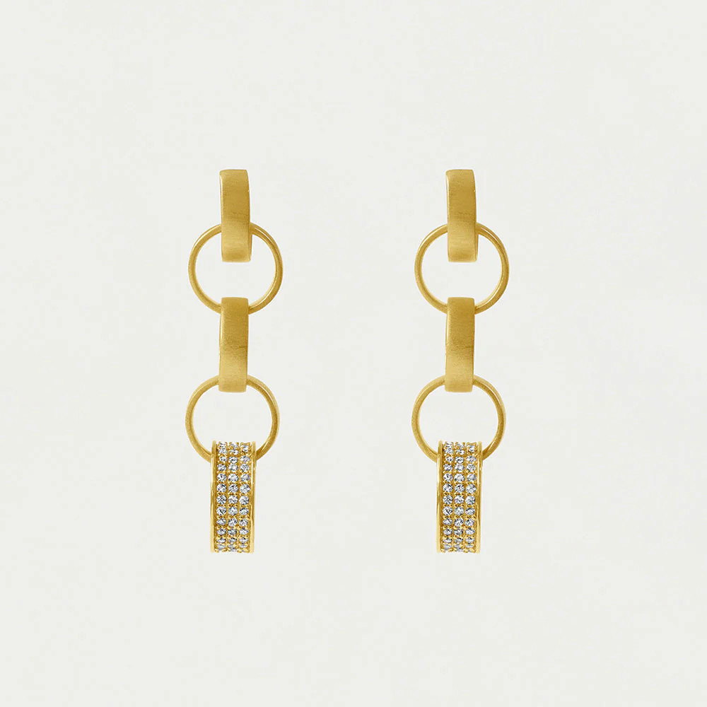 Petit Pavé Statement Chain Earrings | Dean Davidson