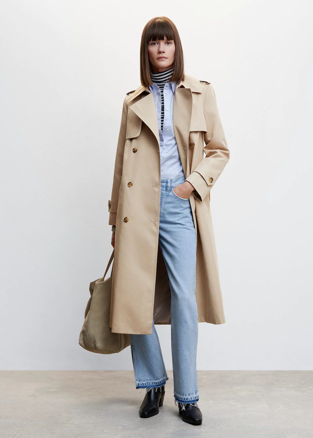 Classic long trench coat -  Women | Mango USA | MANGO (US)