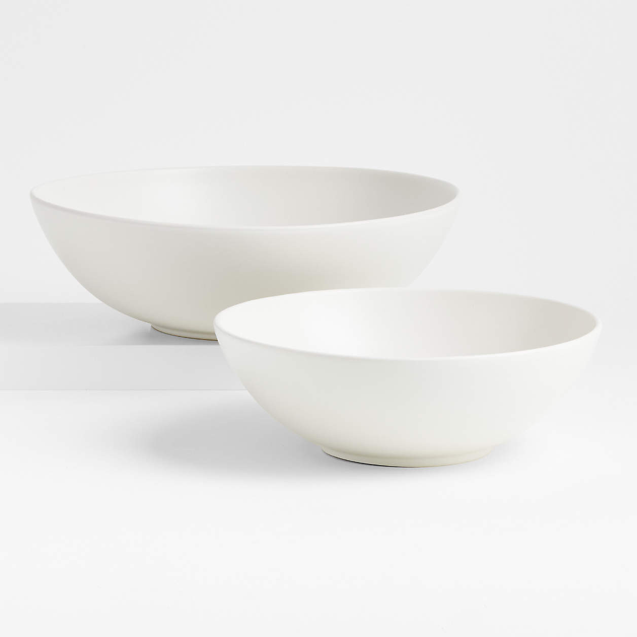 Craft Linen Cream Serving Bowl + Reviews | Crate & Barrel | Crate & Barrel