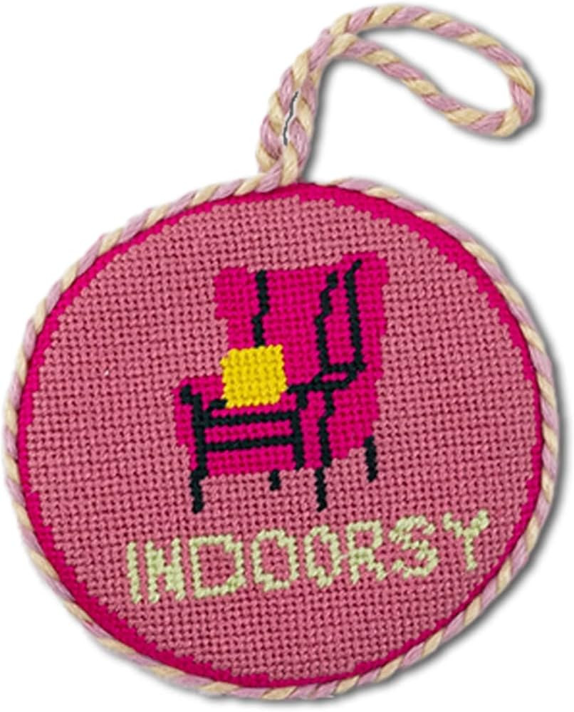 Furbish Needlepoint Christmas Ornament - Cute & Funny Embroidered Tree Ornament, Eclectic Holiday... | Amazon (US)