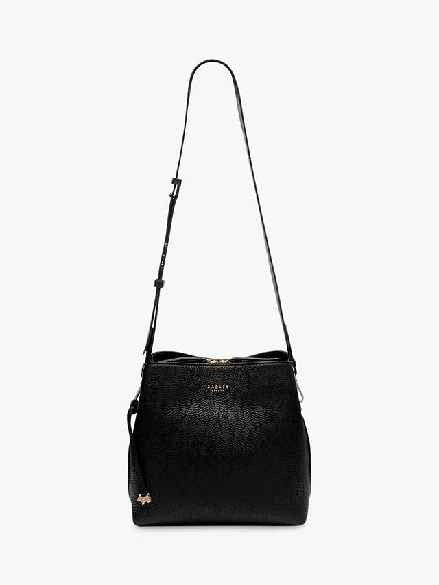 Radley Dukes Place Leather Shoulder Bag, Black | John Lewis (UK)