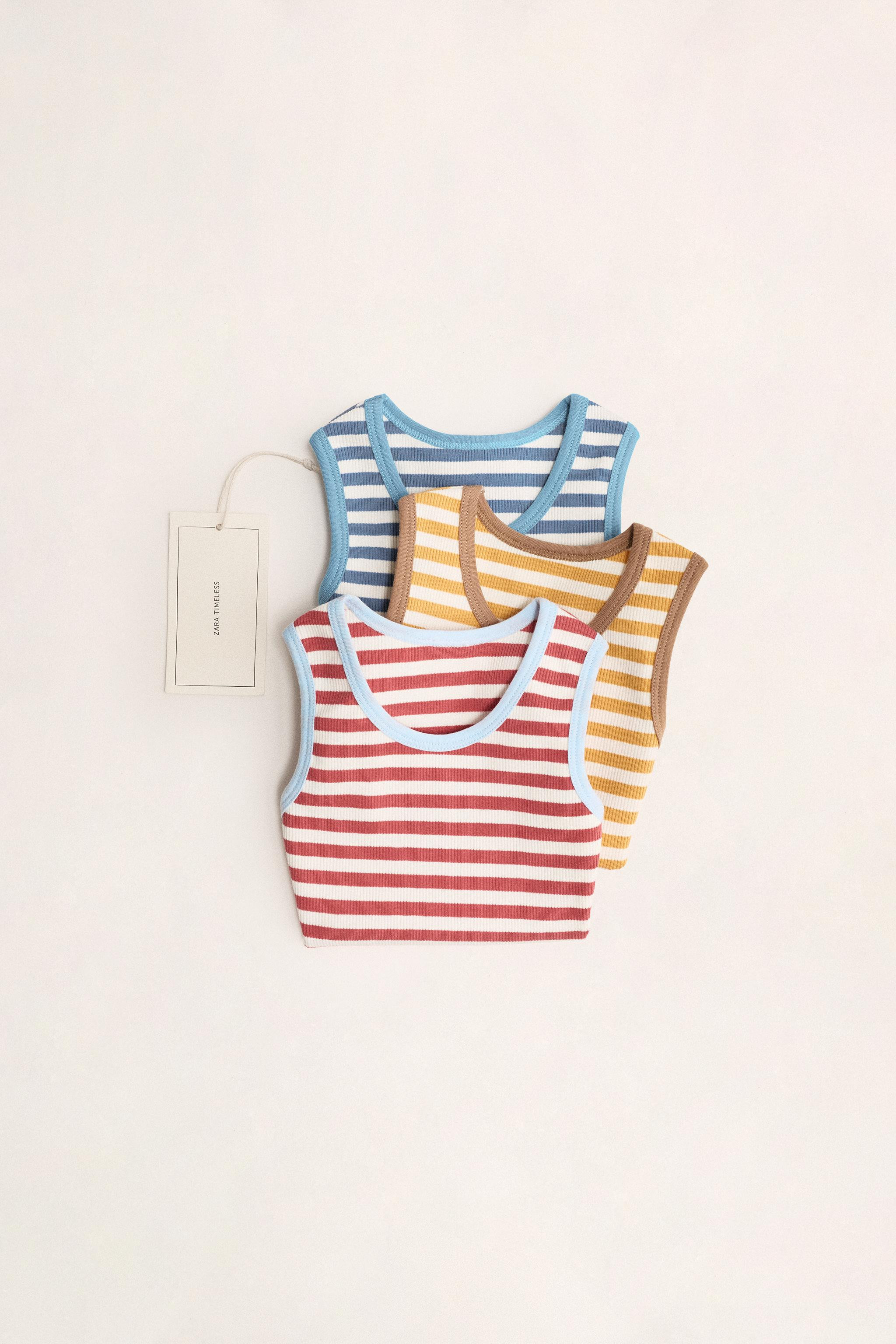ZARA TIMELESS - THREE-PACK OF STRIPED T-SHIRTS | Zara US