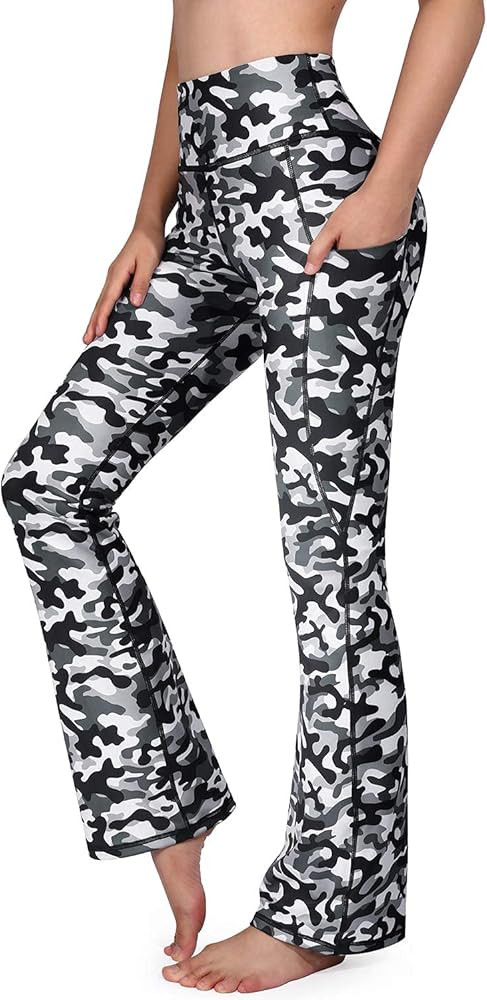 G4Free Bootcut Yoga Pants for Women High Waist Flare Pants with Pockets Bootleg Patterned Workout... | Amazon (US)