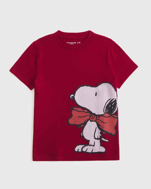 girls oversized snoopy graphic tee | girls tops | Abercrombie.com | Abercrombie & Fitch (US)