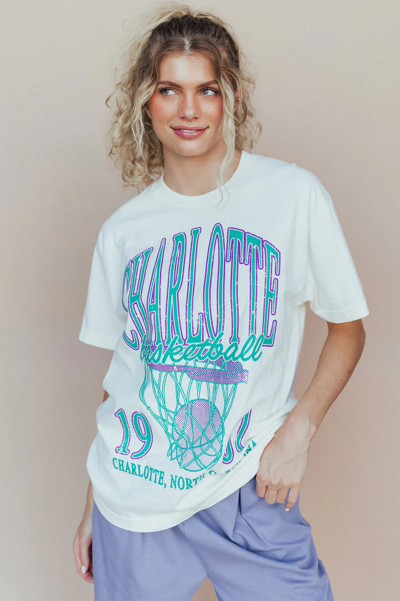 Charlotte Basketball Oversized Tee | Henly