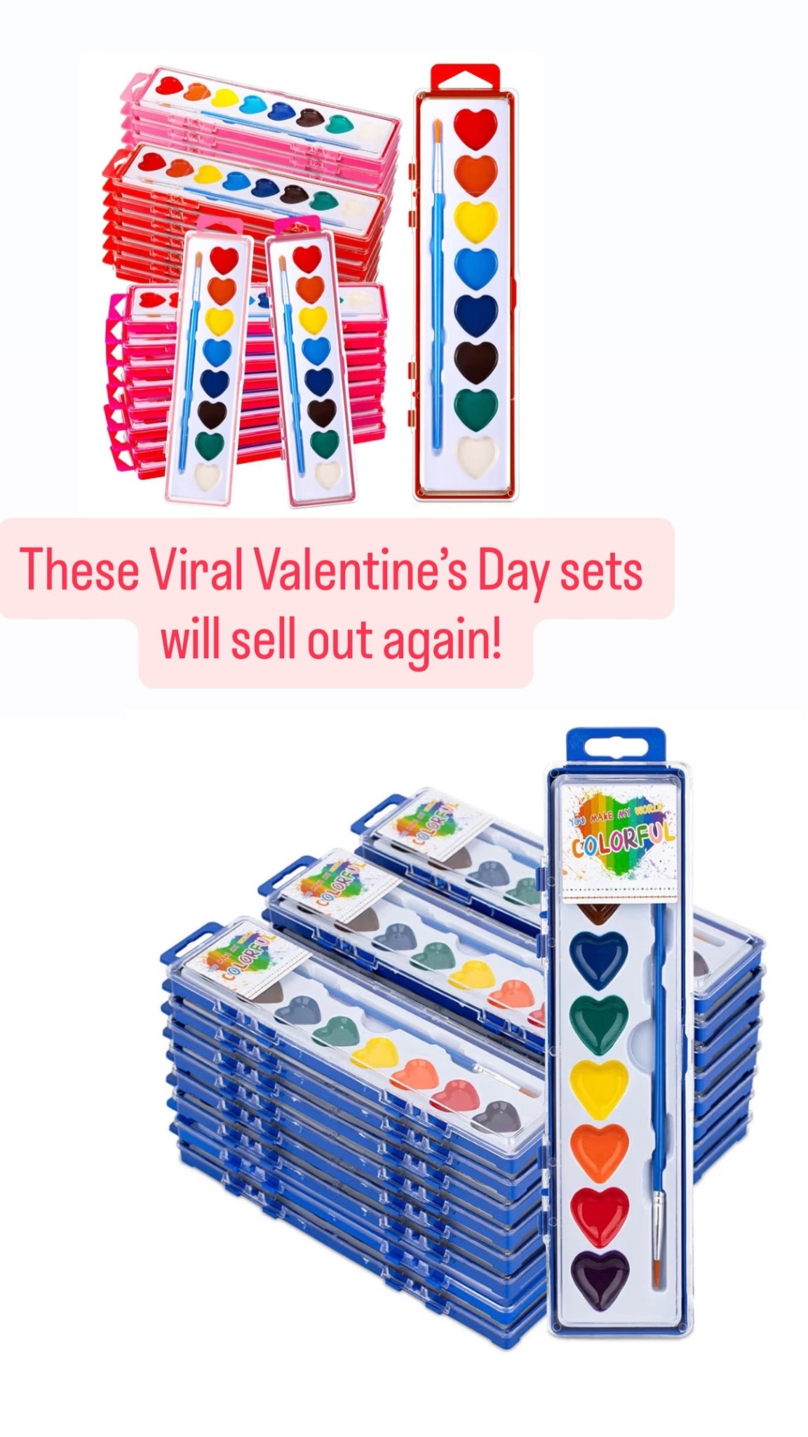 These viral Valentine’s Day kids non-candy paint sets will sell out again this year! This is perfect for class, Valentine’s Day parties, non-candy class treats and so much fun!

#LTKSeasonal #LTKmomlife #LTKKids