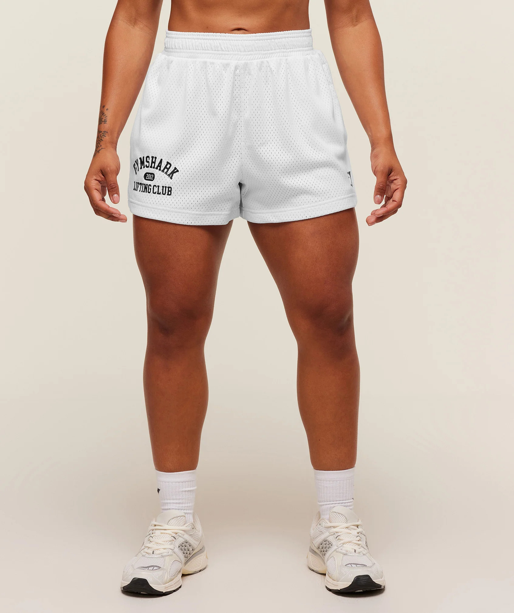 Gymshark Lifting Club Mesh Shorts - White | Gymshark US