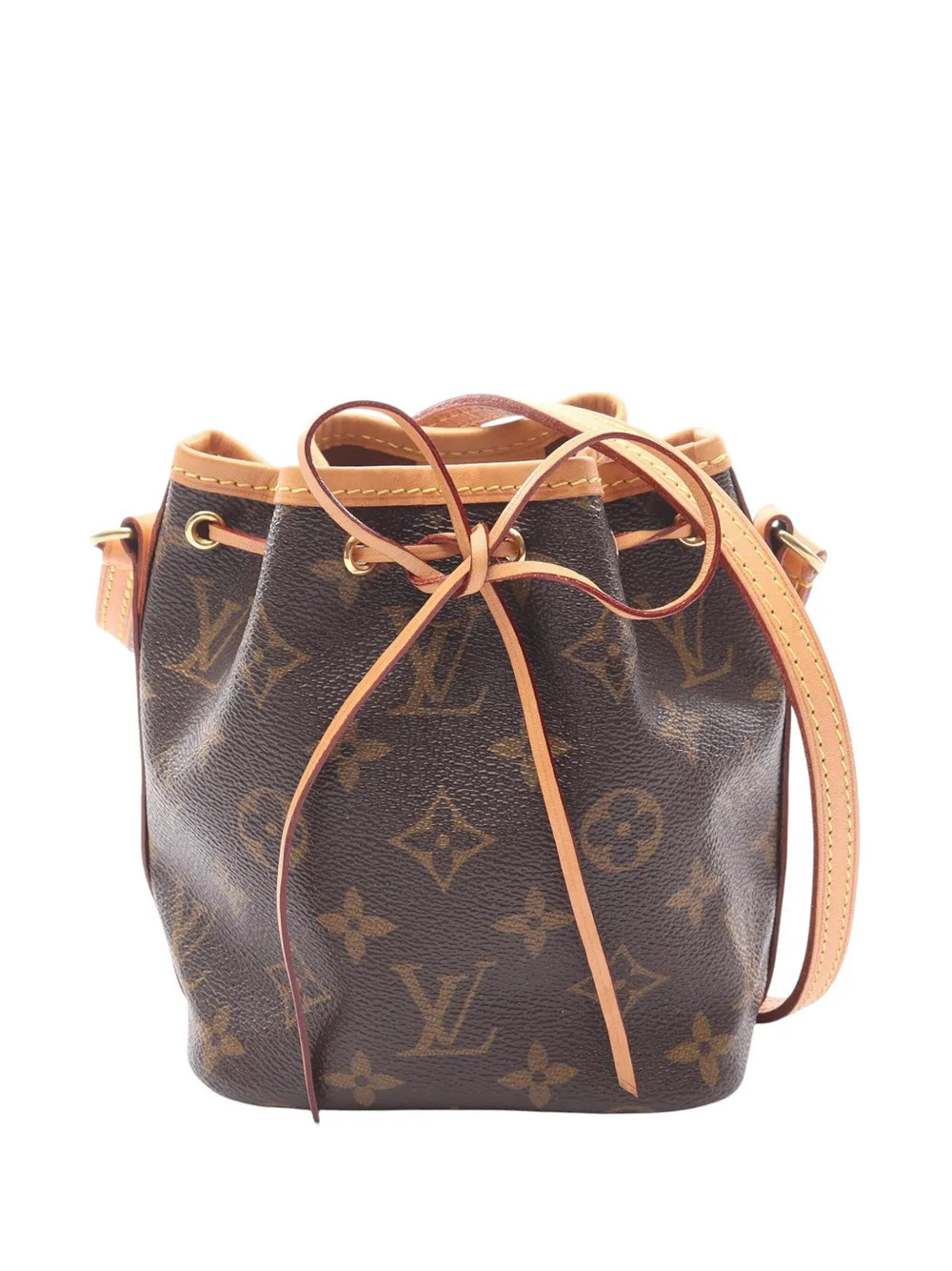 Louis Vuitton Pre-Owned 2017 Monogram Nano Noe bucket bag - Brown | Farfetch Global