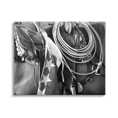 Wade Logan® Equestrian Saddle On Canvas by Steve Toole Print | Wayfair Professional