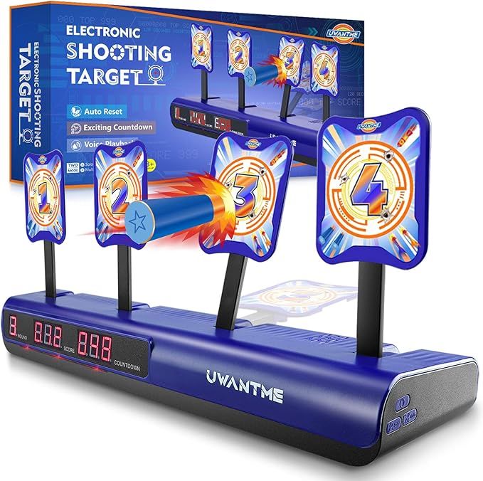 UWANTME Electronic Shooting Target Scoring Auto Reset Digital Targets for Nerf Guns Toys, Ideal G... | Amazon (US)