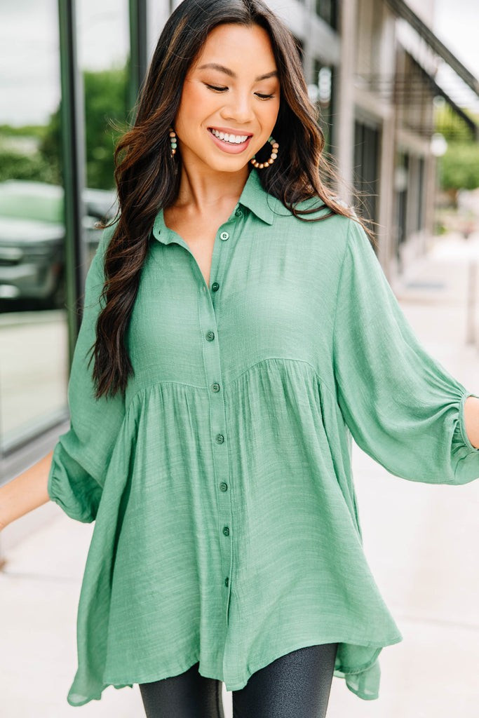 Take Me There Lagoon Green Tunic | The Mint Julep Boutique