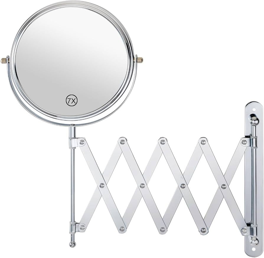 Welllink 8 Inch XL Extendable Mirror 7X and 1X Chrome | Amazon (US)