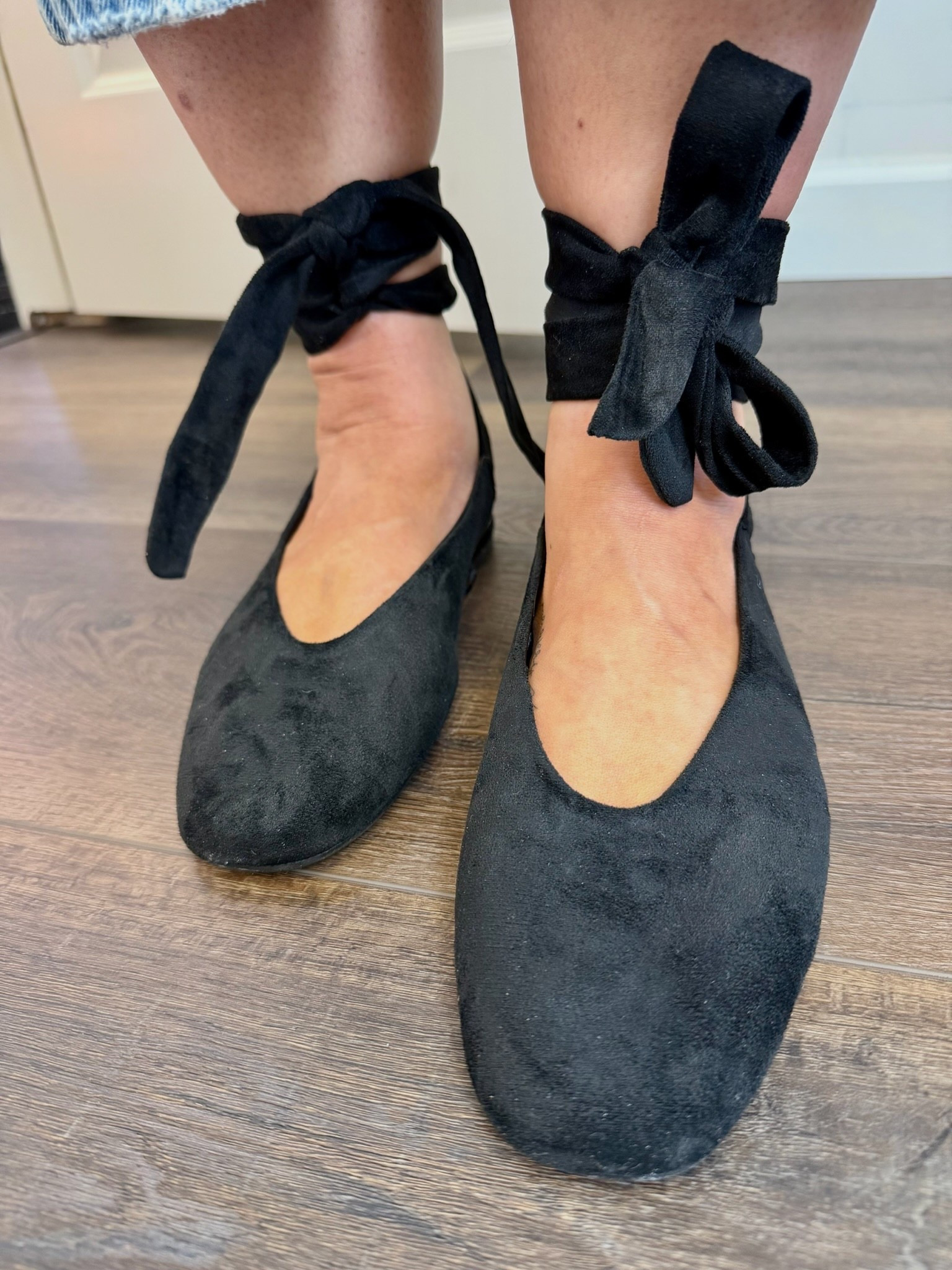 Black ballet tie flats 🖤

#LTKOver40 #LTKootd #LTKWorkwear